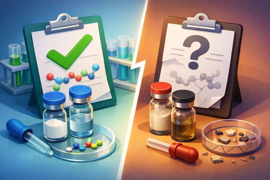 COA Verified vs Unverified Peptides Explained